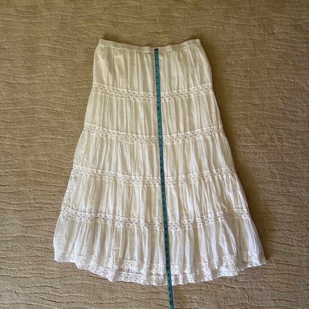 Vintage Kim Rodgers XL Prairie, Renaissance Fair Cottagecore, Tiered Maxi Skirt - Picture 3 of 5